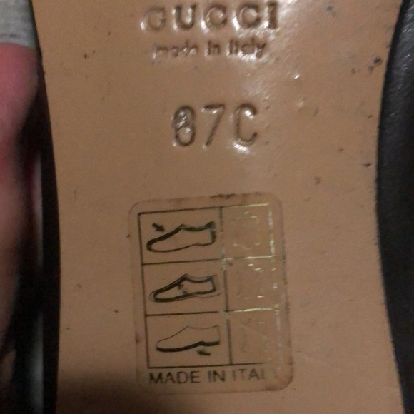 TODAY ONLY:Authentic GUCCI Penny Loafer Brown Leather Shoes Size 37C Made Italy - Picture 7 of 13